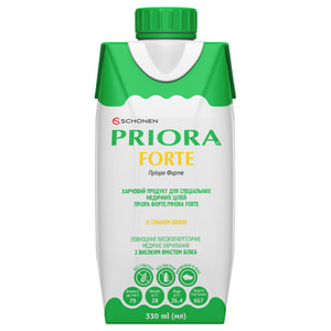 Питание для специальных целей PRIORA (Приора) Форте для взрослых и детей от 3 лет со вкусом ванили 330 мл