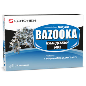 Базука Исландский мох леденцы 2 блистера по 12 шт
