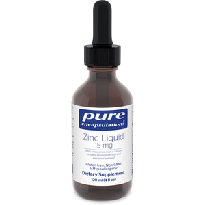 Цинк глюконат PURE ENCAPSULATIONS (Пьюр Энкапсулейшн) для иммунной системы, здоровье кожи, зрения, слизистых оболочек раствор жидкий флакон 120 мл