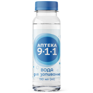 Вода для запивання ліків негазована 190 мл Аптека 911