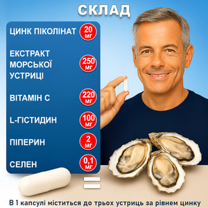 Цинк морской Премиум комплекс для укрепления иммунитета, сбалансирования нервной системы, памяти и концентрации внимания капсулы 60 шт