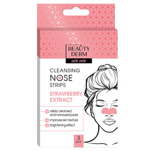 Полоски для носа Beauty Derm (Бьюти дерм) очищающие с экстрактом клубники 3 шт