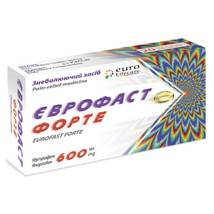 Єврофаст Форте капс. м'які 600мг №20