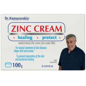 Цинк крем в банке по 100 g (г) Dr.Komarovskiy (Др.Комаровский) / Zinc cream in jar 100 g Dr Komarovskiy