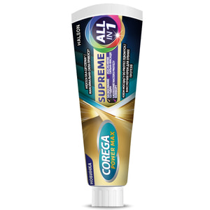 Крем для фиксации зубных протезов Корега Макс сила все в одном без вкуса 40 г