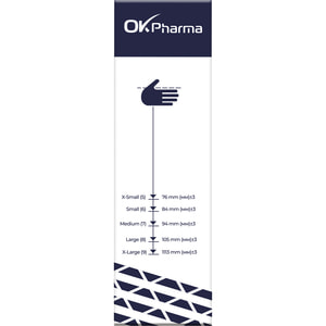 Перчатки OK Pharma (Ок Фарма) смотровые нитриловые неприпудренные нестерильные текстурированные размер S 1 пара