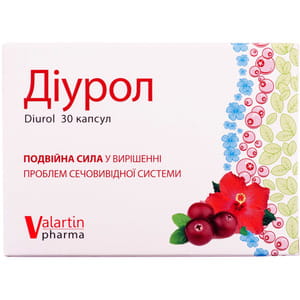 Капсулы для профилактики и лечения заболеваний мочеполовой системы Диурол 5 блистеров по 6 шт