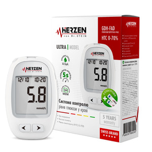 Система контроля уровня глюкозы в крови (глюкометр) Herzen von Dr. Stein (Герзен вон Др. Стен) модель Ultra