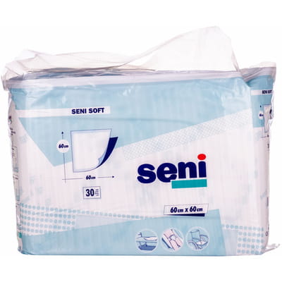 Пеленки гигиенические впитывающие SENI Soft (Сени Софт) размер 60х60см 30 шт