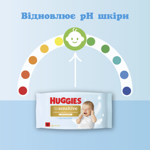 Салфетки влажные детские HUGGIES (Хаггис) Pure (Пьюр) Extra Care Sensitive 48 шт