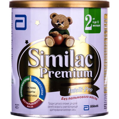 Смесь сухая молочная детская SIMILAC (Симилак) Премиум 2 для комфортного пищеварения от 6 до 12 месяцев 400 г