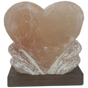 Світильник соляний Серце пряме висота 14 см