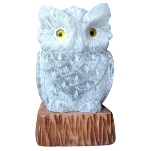 Світильник соляний Сова на пні 1,2 кг висота 14 см
