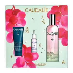 Набір CAUDALIE (Кадалі) Beauty Elixir 100 Set 2025 Еліксир-вода для обличчя 100 мл + Детокс-маска 15 мл + Сироватка для корекції обличчя 10 мл