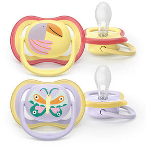 Пустушка силіконова AVENT (Авент) SCF 087/04 Ultra air від 0 до 6 місяців 2 шт