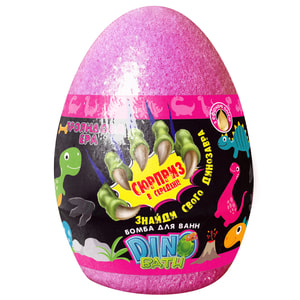 Бомба для ванн AQUA SHINE (Аква Шайн) DinoBath (ДиноБэт) Розовая эра 145 г