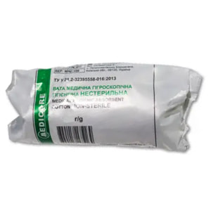 Вата медична гігроскопічна нестерильна рулон 50 г Medicare