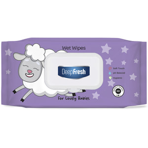 Серветки вологі DEEP FRESH (Дип Фреш) Lovely Babies Little Lamb для дітей з клапаном 120 шт