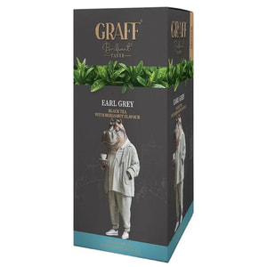 Чай черный байховый GRAFF (Граф) Earl Grey Ерлгрей с ароматом бергамота в фильтр-пакетах по 1,8 г 20 шт