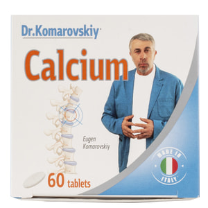 Кальцій DR.KOMAROVSKIY (Др.Комаровський) таблетки джерело кальцію, що може сприяти	підтримці нормального стану кісток та зубів банка 60 шт