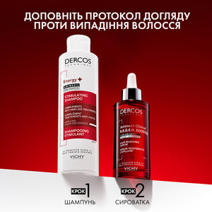 Бустер-сыворотка для волос VICHY (Виши) Деркос Аминексил Клиникал Риджен для восстановления густоты и борьбы с выпадением волос 90 мл