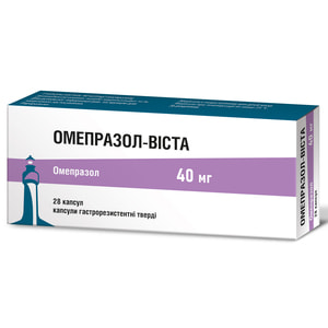 Омепразол-Виста капс. гастрорез. твердые 40мг №28