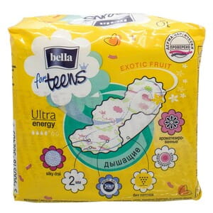 Прокладки гігієнічні жіночі BELLA (Бела) For Teens Ultra Energy silky (фо тінс ультра енерджі сілк) 10 шт