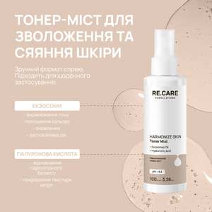 Тонер-мист для лица гармонизирующий RE.CARE (Рекейр) Harmonize Skin Toner Mist 100 мл