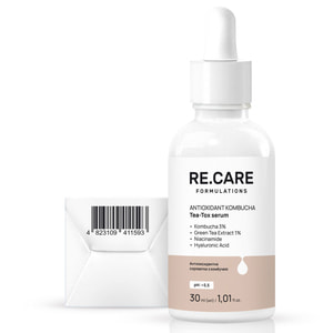 Сироватка для обличчя антиоксидантна RE.CARE (Рекейр) з камбучею Antioxidant Kombucha Tea-Tox Serum 30 мл