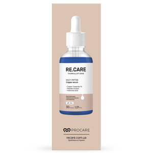 Сироватка для обличчя з пептидом міді RE.CARE (Рекейр) мультипиптидна Multi-Peptide Copper Serum 30 мл