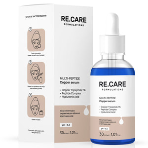 Сироватка для обличчя з пептидом міді RE.CARE (Рекейр) мультипиптидна Multi-Peptide Copper Serum 30 мл