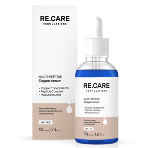Сироватка для обличчя з пептидом міді RE.CARE (Рекейр) мультипиптидна Multi-Peptide Copper Serum 30 мл