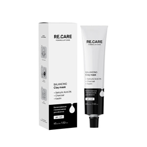 Маска для лица RE.CARE (Рекейр) Balancing Clay Mask глиняная балансирующая 45 мл