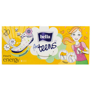 Прокладки ежедневные женские BELLA (Белла) For Teens Energy deo (Фо Тинс Энерджи део) 20 шт