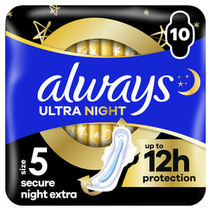 Прокладки гігієнічні жіночі ALWAYS (Олвейс) Ultra Secure Night Extra Duo (Ультра секюр найт екстра дуо) безпечна ніч ароматизовані 10 шт