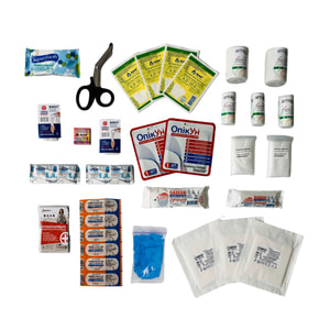 Аптечка медицинская автомобильная Евростандарт согласно DIN 13164 (02-035-М) для укомплектования легковых и грузовых автомобил мягкий футляр Poputchik