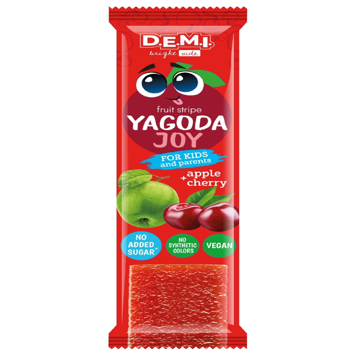 Yagoda Raspberry Пастила фруктова D.E.M.I. (Демі) Yagoda Joy із соком вишні 15 г ...