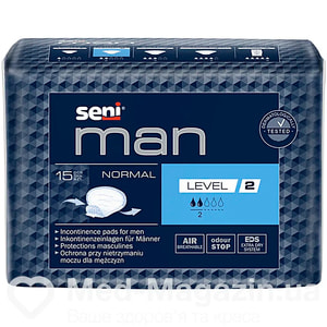 Прокладки урологические SENI Man (Сени Мен) Normal (Нормал) Level 2 15 шт