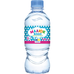 Вода питьевая бутылированная Малюк для детского питания в бутылках 0,33 л