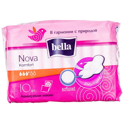 Прокладки  гігієнічні жіночі BELLA (Бела) Nova Comfort (нова комфорт) 10 шт