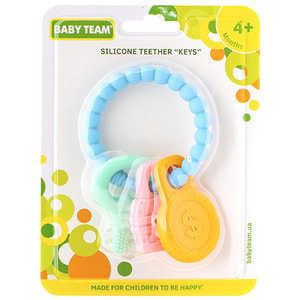 Прорізувач дитячий BABY TEAM (Бебі Тім) артикул 4024 силіконовий Ключики з 4-х місяців 1 шт