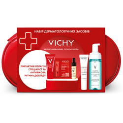 Набір VICHY (Віши) Ліфтактив Колаген Спеціаліст 16 2026 Засіб для очищення шкіри + сироватка + крем для зони навколо очей + крем для обличчя + флюїд