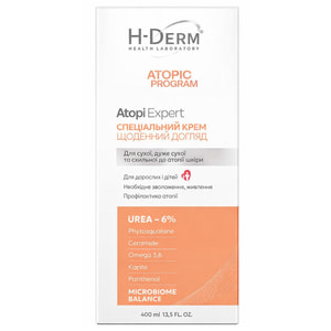Крем для обличчя та тіла H-DERM Health Derm Laboratory (Атопі Експерт) спеціальний із серії Atopic Program 400 мл
