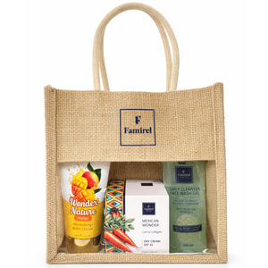 Набір для обличчя та тіла FAMIREL (Фамирель) Ліфтинг та сяйво Гель для вмивання 200 мл + Крем для обличчя 50 мл + Крем для тела 180 мл