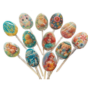 Льодяник ROKS (Рокс) Dolce picture Великоднє яйце на паличці 30 г