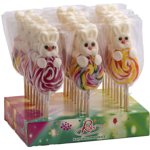 Льодяник ROKS (Рокс) Заєць Великодній на паличці 90 г