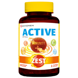 Витамины ZEST (Зест) Activ (Актив) для поддержки организма пастилки жевательные флакон 60 шт