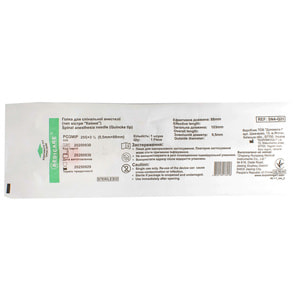 Игла для спинальной анестезии (тип острия Квинке) размер 25G (0,5мм х 88мм) Medicare