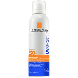 Спрей-міст для обличчя та тіла La Roche-Posay (Ля Рош-Позе) Антеліос UV SPORT сонцезахисний невидимий освіжаючий від UVB та UVA променів SPF50+ 200 мл