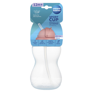 Бідончик CANPOL (Канпол) артикул 56/113_blu зі складною силіконовою трубочкою синій 370 мл